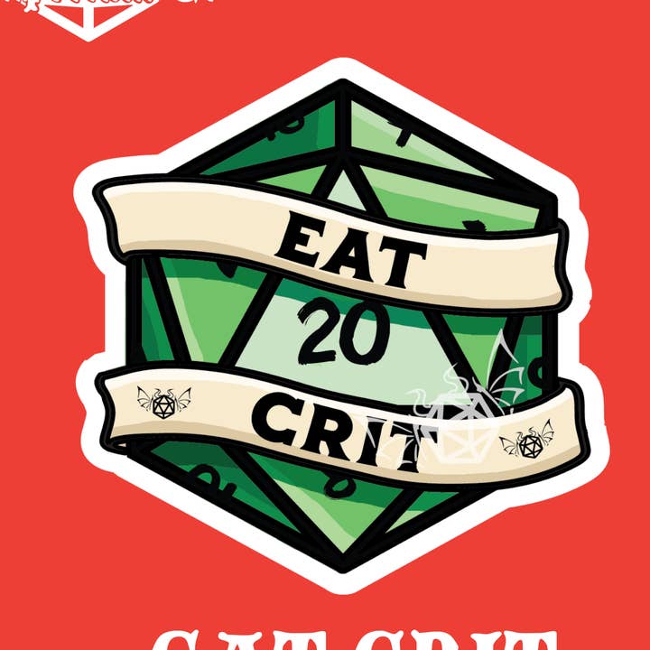 'Eat Crit' DnD Sticker for wholesale by DnD Emporium Co