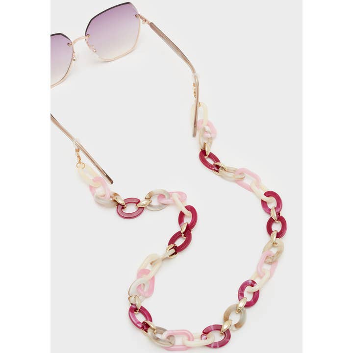 GREY SUNGLASSES CHAIN IN RESIN GREY/BROWN - for wholesale on Faire4