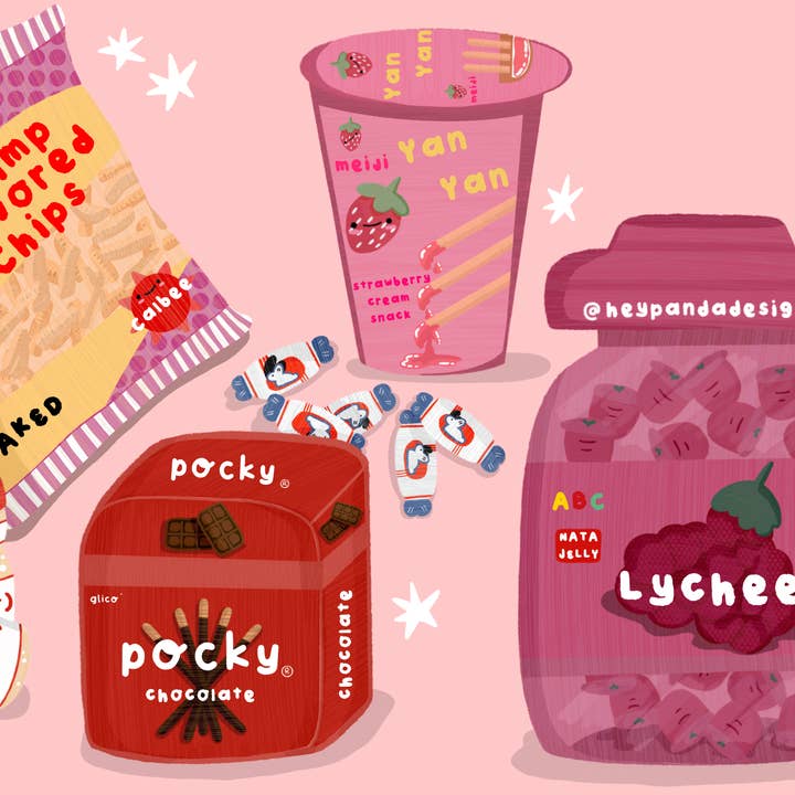 snacks (art print) for wholesale by heypandadesigns