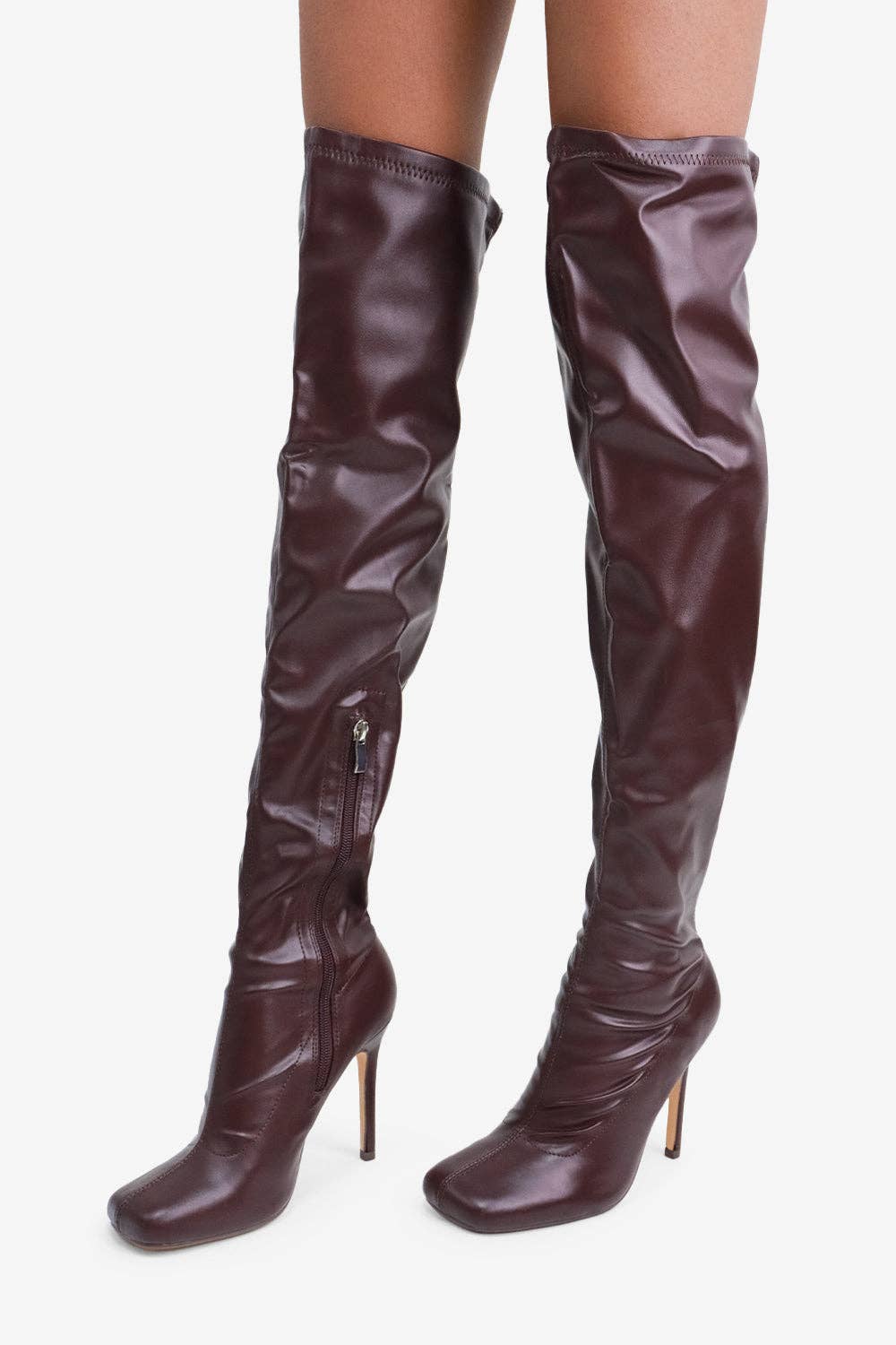 Lemonade Shoes - Wholesale Laarzen - Dames - That Glow - Dijhoge laarzen met stilettohak en ritssluiting aan de binnenzijde1