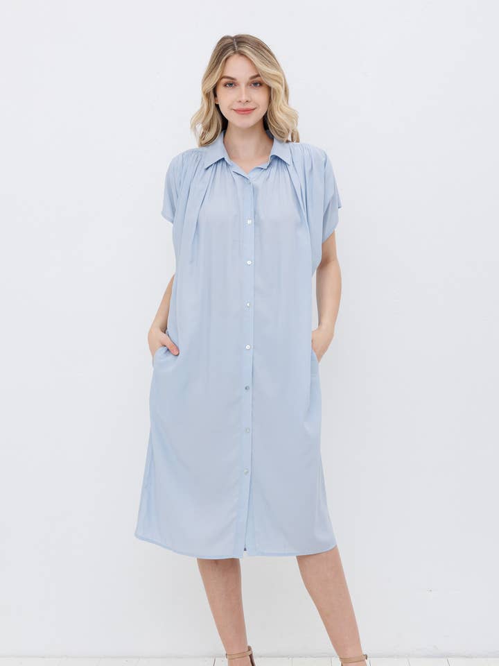 Vestido camisero con botones para venta al por mayor de Dolly Jolly