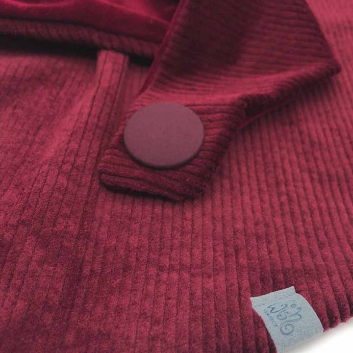 Wishproject - Wholesale Scarf - Women's - Triangular scarf | Corduroy | Burgundy