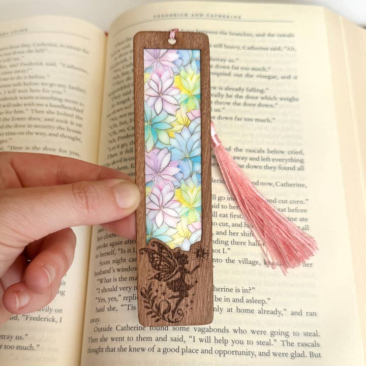 Art by Sharell - Wholesale Bookmark - Fairy Bookmark | Wood & Acrylic Tassel Bookmark2