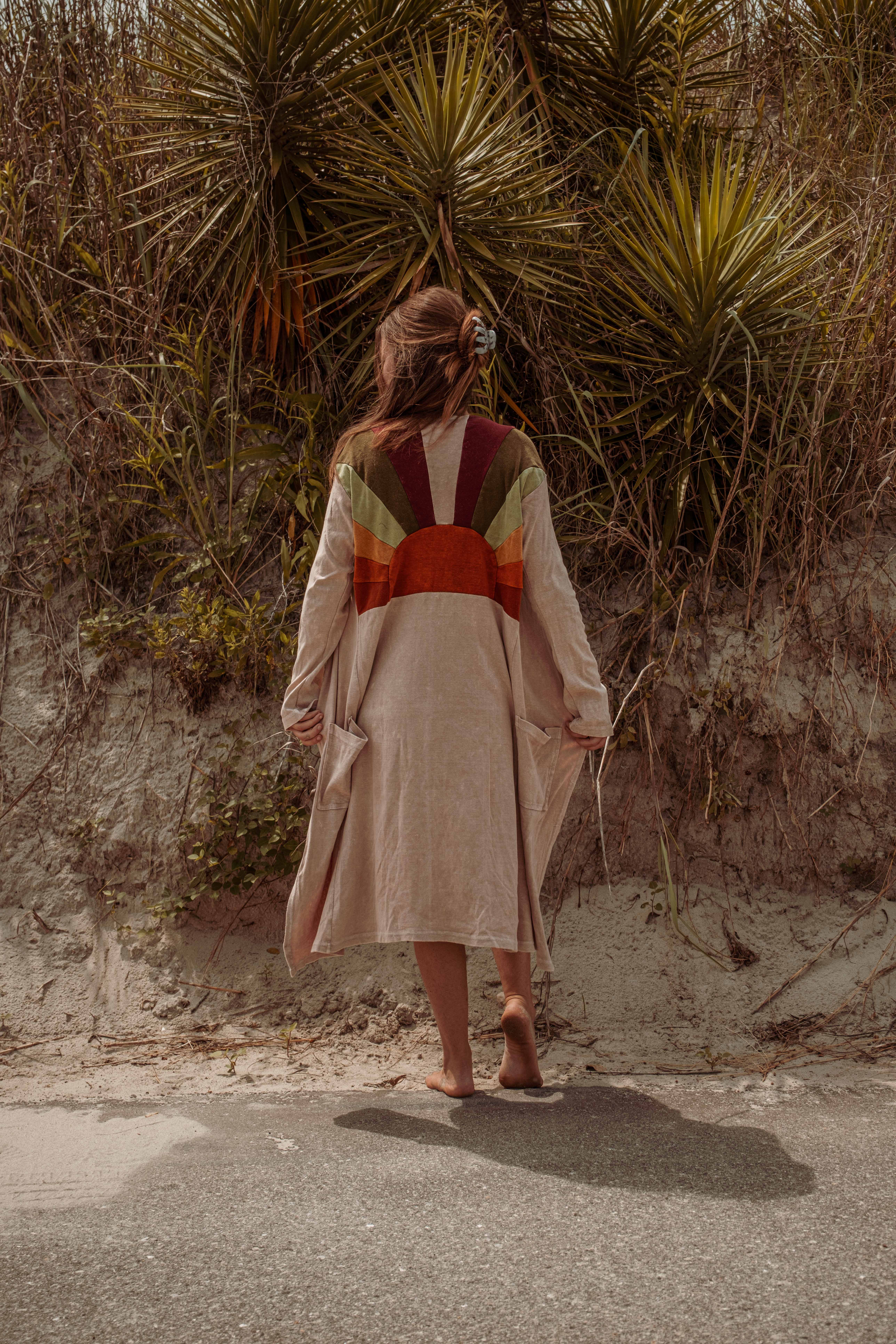 Gardenbelle Shop - Wholesale Cardigan - Women's - Sun Ray Cardigan, Cotton Earthy Hippie Boho Style Duster9