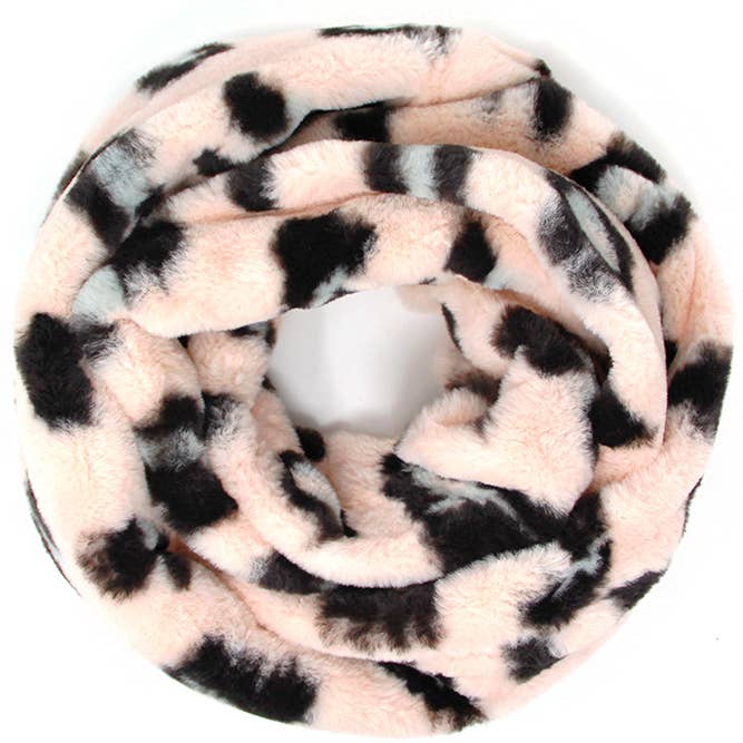 Hana - Wholesale Scarf - Women's - Leopard Faux Fur Infinity Winter Scarf