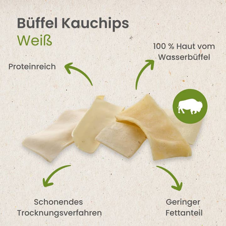 Kauartikel.com GmbH - Wholesale Pet Bone/Rawhide - Dog - buffalo chewing chips, white3