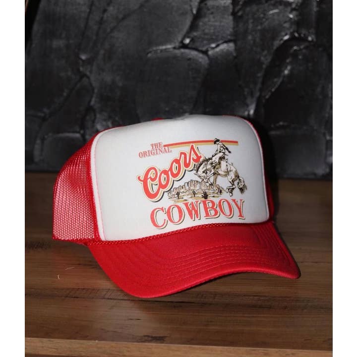 TF - Wholesale Truckerpet - Uniseks - Coors Cowboy Trucker Hat Rood