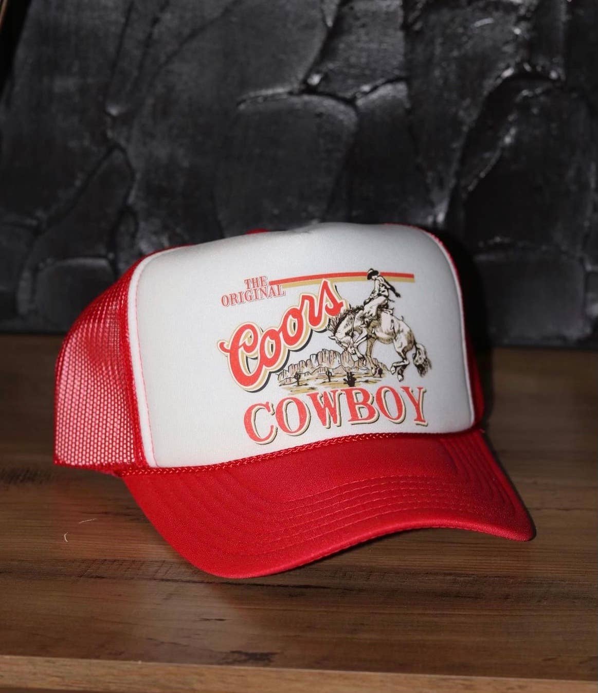 TF - Vente Casquette de camionneur – unisexe - Chapeau Coors Cowboy Trucker rouge