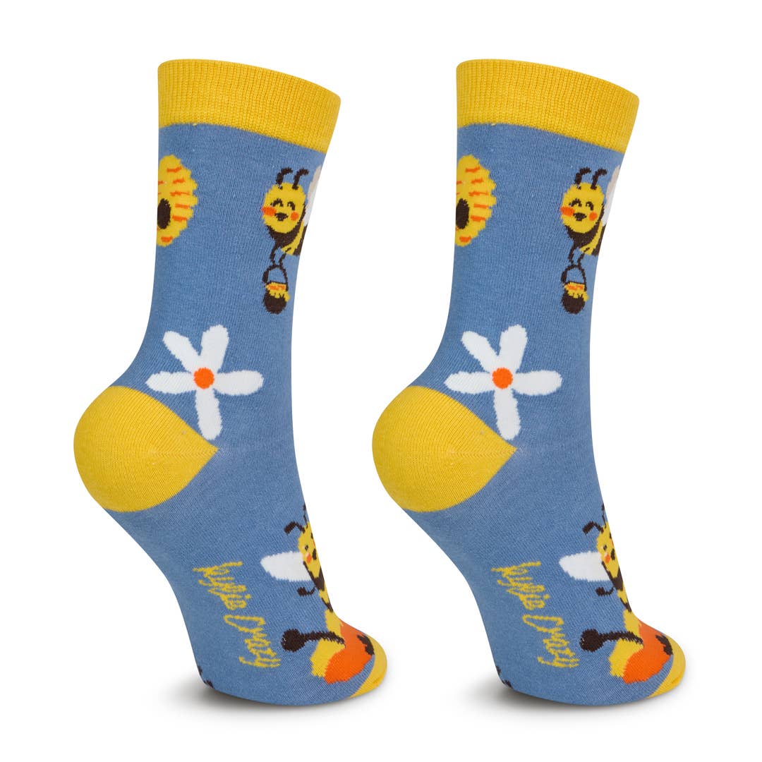 KYLIE CRAZY - Vente Chaussettes – enfant - Chaussettes en coton pour garçons, durables et amusantes, motif abeille3