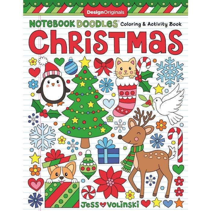 Coloring Book - Notebook Doodles Christmas for wholesale by Wellspring