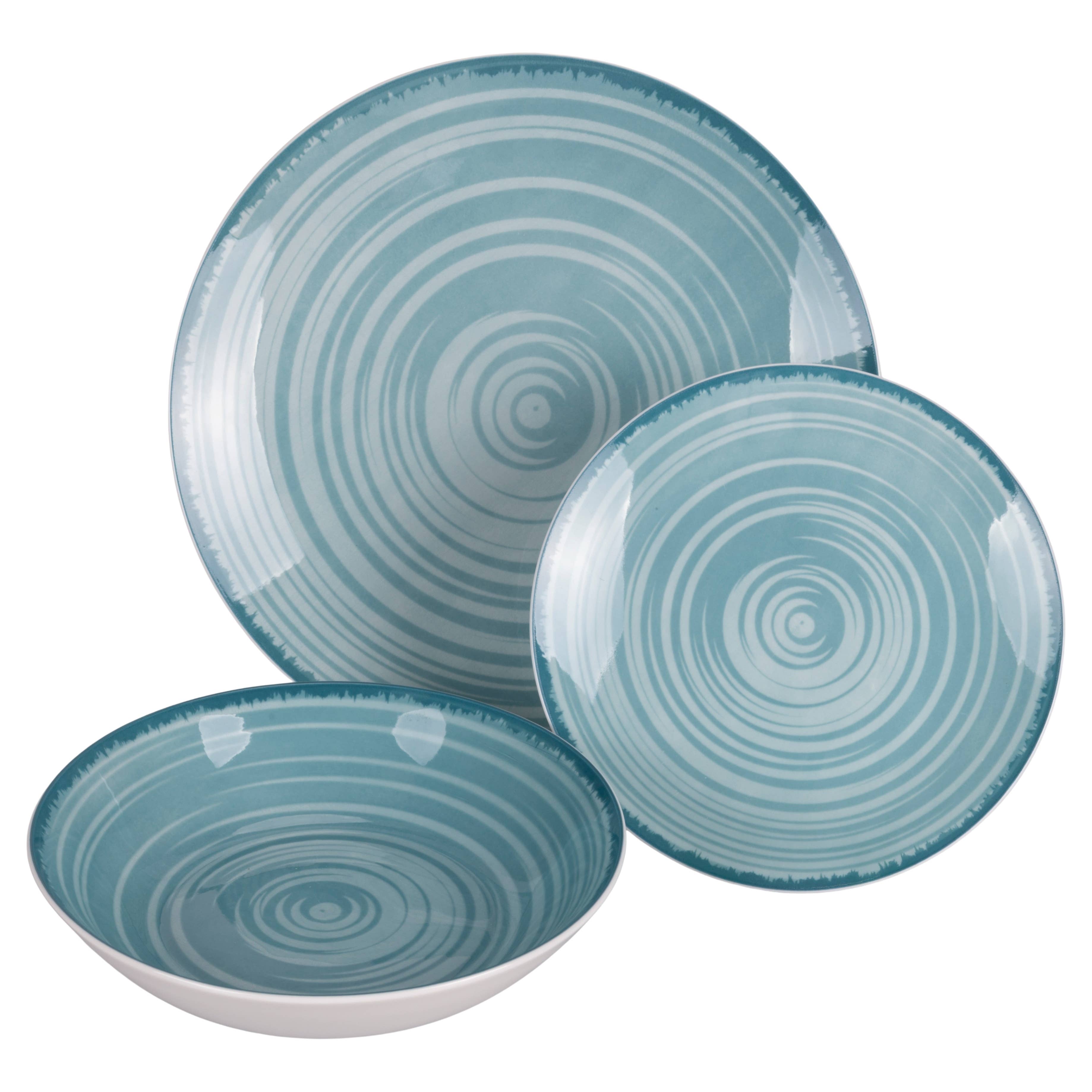 VdE Tivoli 1996 – Prato por atacado – Conjunto de Jantar Baita Acqua em Porcelana com 18 Peças1