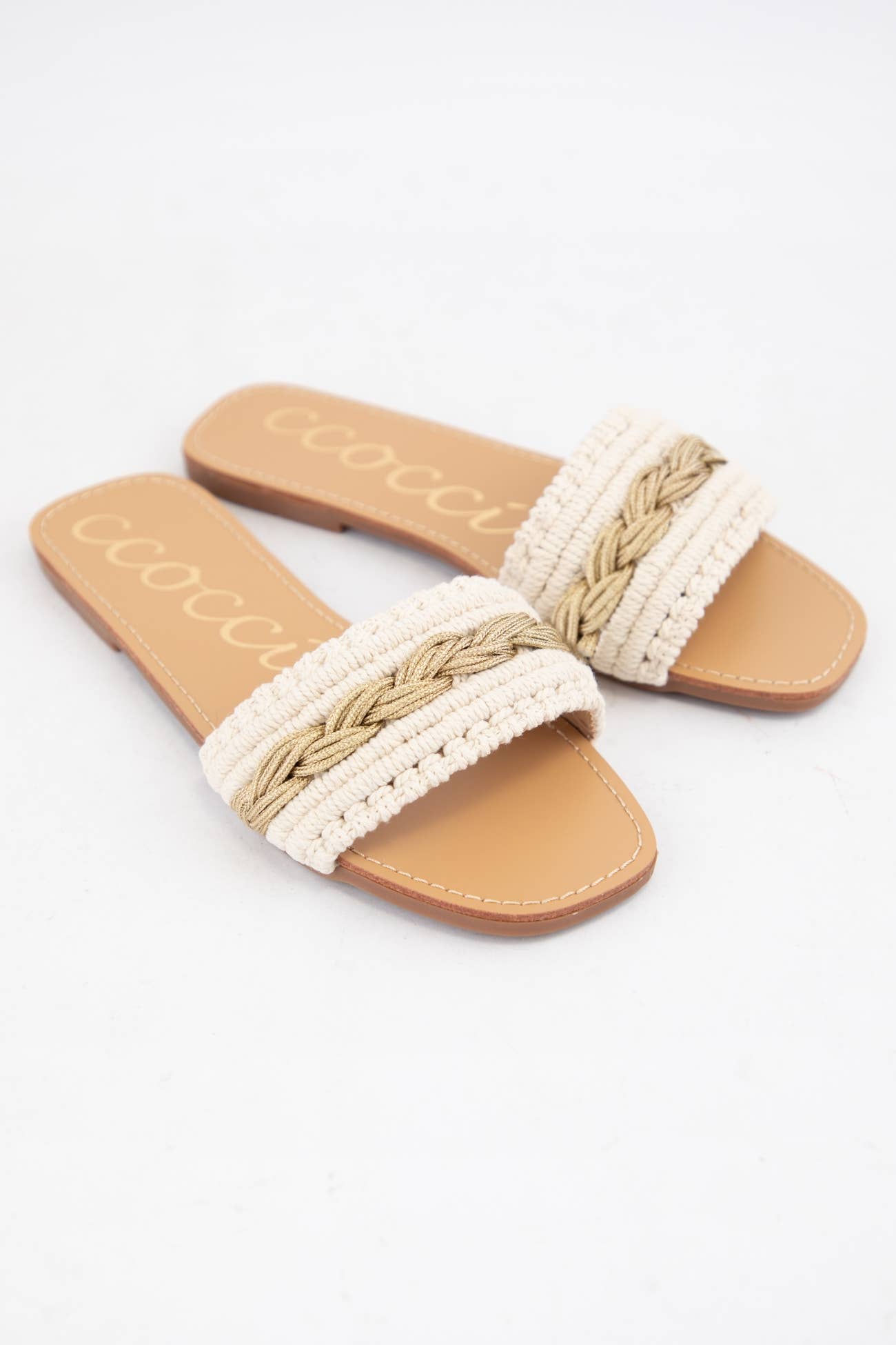 CCOCCI - Wholesale Sandals - Women's - WEEKLY DEAL COLOR LINE MACRAME BRAIDS UPPER SANDAL10