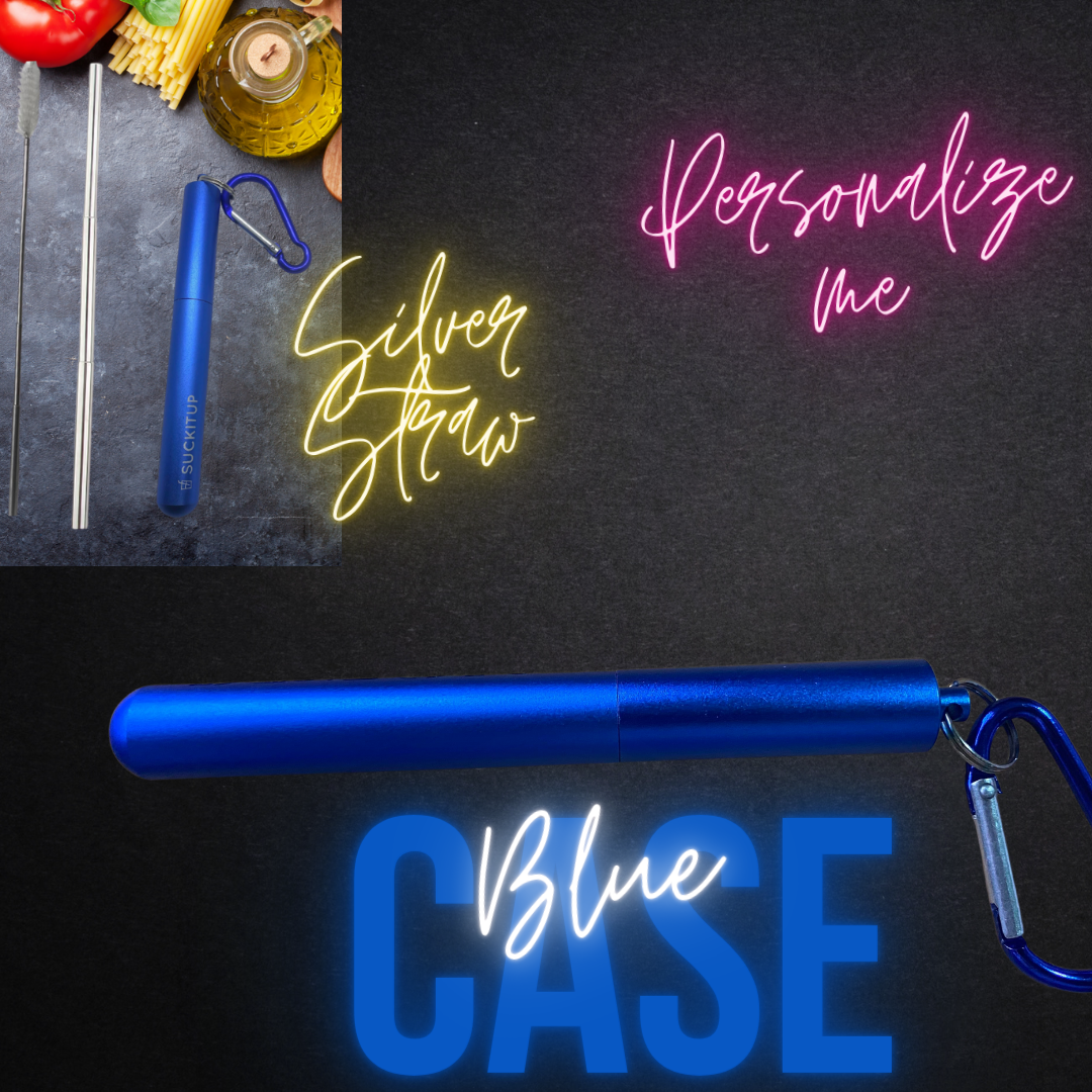 Suck It Up Straws - Vente Paille - Pailles métalliques télescopiques avec étui pour porte-clés et brosse de nettoyage6