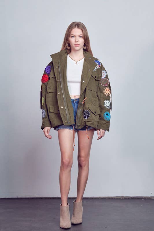 JADE BY JANE - Wholesale Jacket - Women's - Smile Patchwork Jacket9