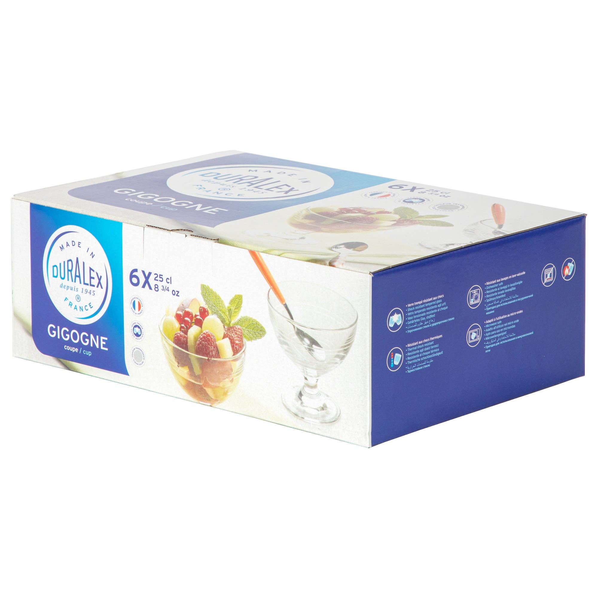 Rinkit Ltd - Vente Bol - Plat à dessert à crème glacée Gigogne de Duralex - 250 ml1