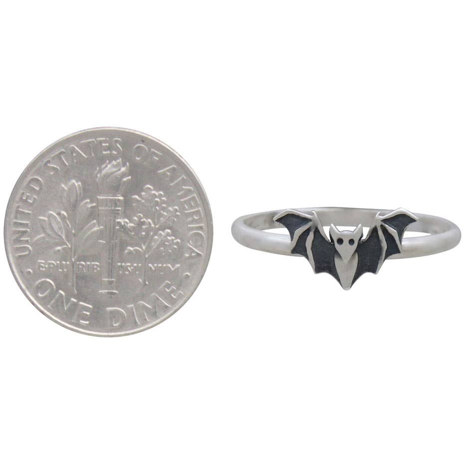 Nina Designs - Wholesale Band/Stacked Ring - Sterling Silver Bat Ring2
