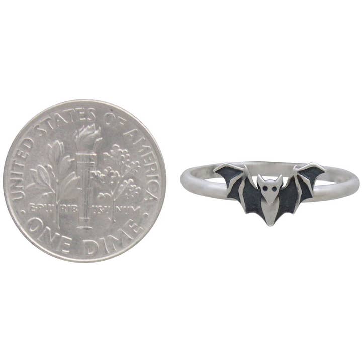 Nina Designs - Wholesale Band/Stacked Ring - Sterling Silver Bat Ring2