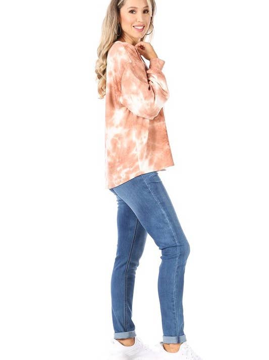 Chris & Carol Apparel – Großhandel Strickoberteil – Damen – BATIK-STRICK IN ÜBERGRÖSSE - X211004T-1