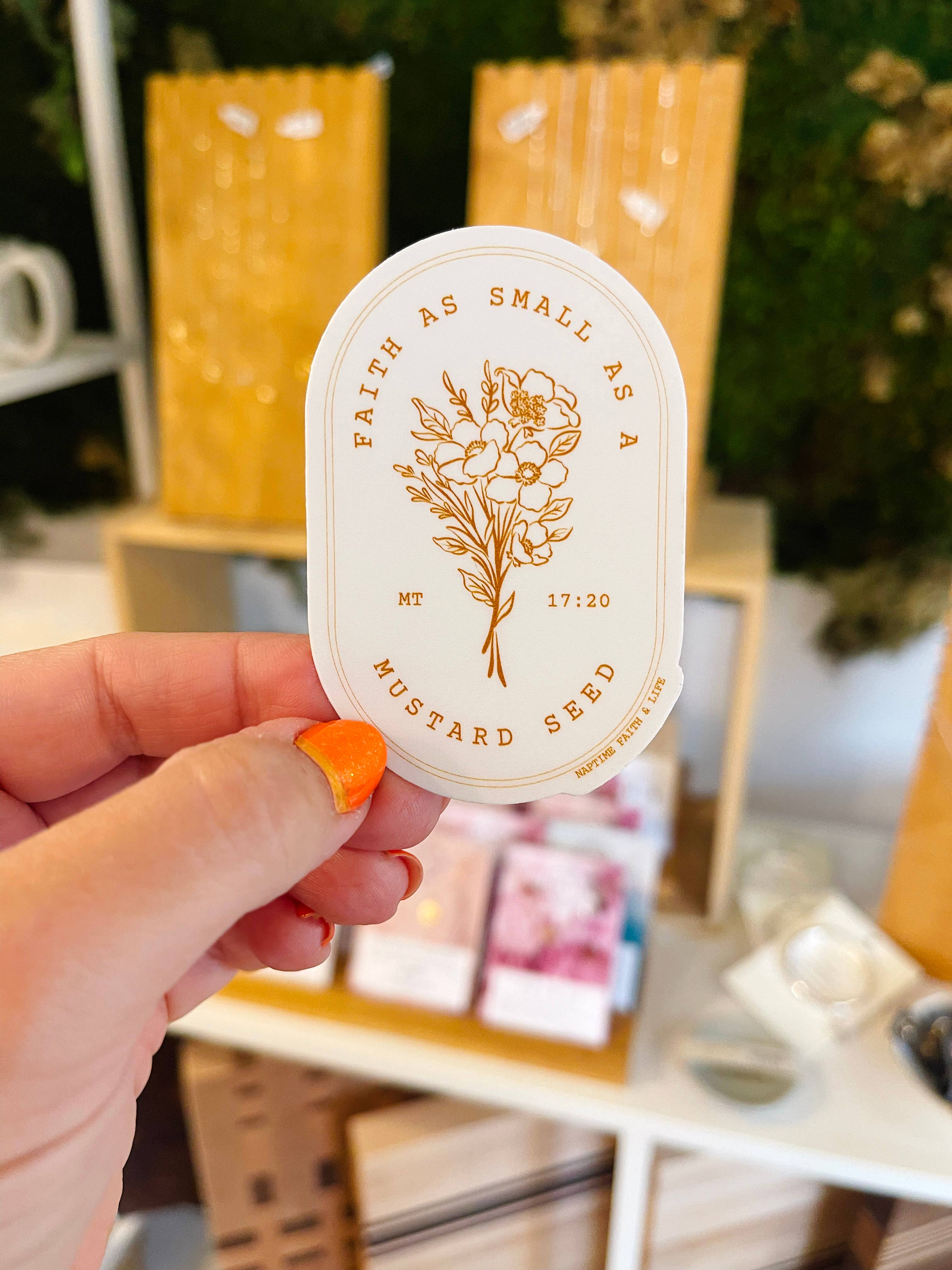 Faith & Life Christian Brands - Vendita all'ingrosso Adesivo - Adesivo impermeabile in vinile "Fede come un granello di senape"1