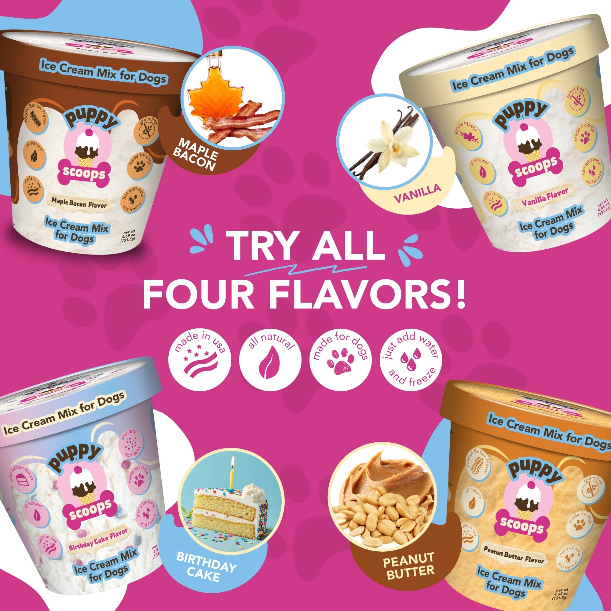 Puppy Cake LLC - Wholesale Pet Treats - Dog - Puppy Scoops Ice Cream Mix for Dogs14