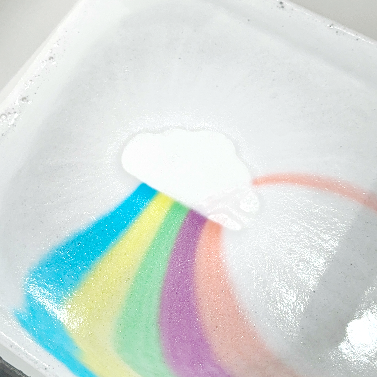 FRENCH TENDANCE - Vente Bombe de bain/poudre effervescente pour le bain - Bombe de bain 150 gr - nuage effet arc en ciel - Senteur Coco1