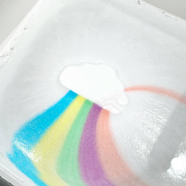 FRENCH TENDANCE - Vente Bombe de bain/poudre effervescente pour le bain - Bombe de bain 150 gr - nuage effet arc en ciel - Senteur Coco1