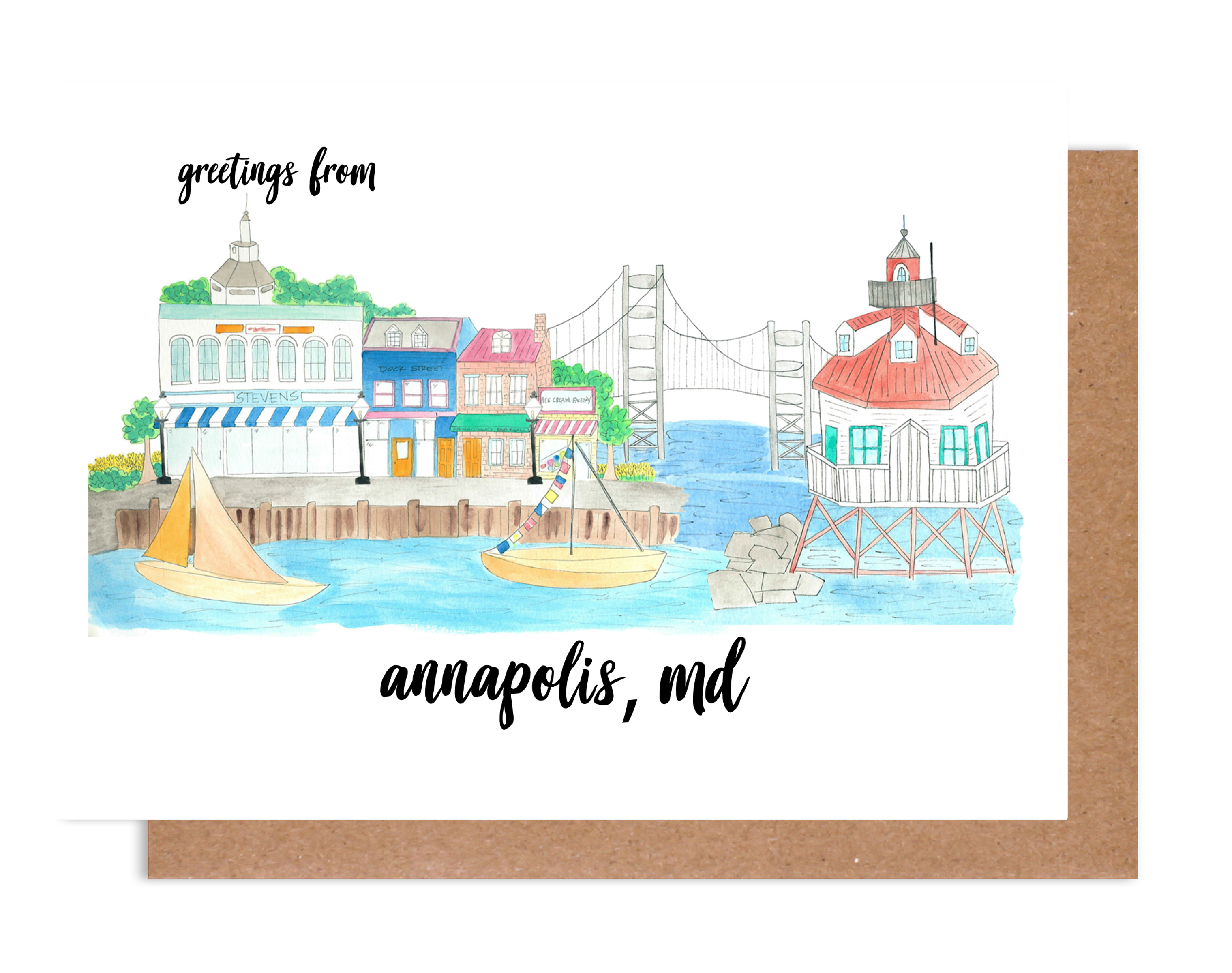 Island Haus Co - Wholesale Everyday Greeting Card - Greetings from Annapolis, MD Card0