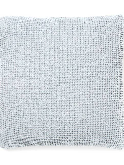 Waffle throw pillow cover | Cushion cover in Light gray for wholesale by MagicLinen (We handle U.S. import procedures for you)