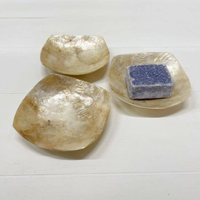 ByBazz – wholesale Decorative plate/dish/bowl – Schaaltje Schelp Capiz XS Goud10