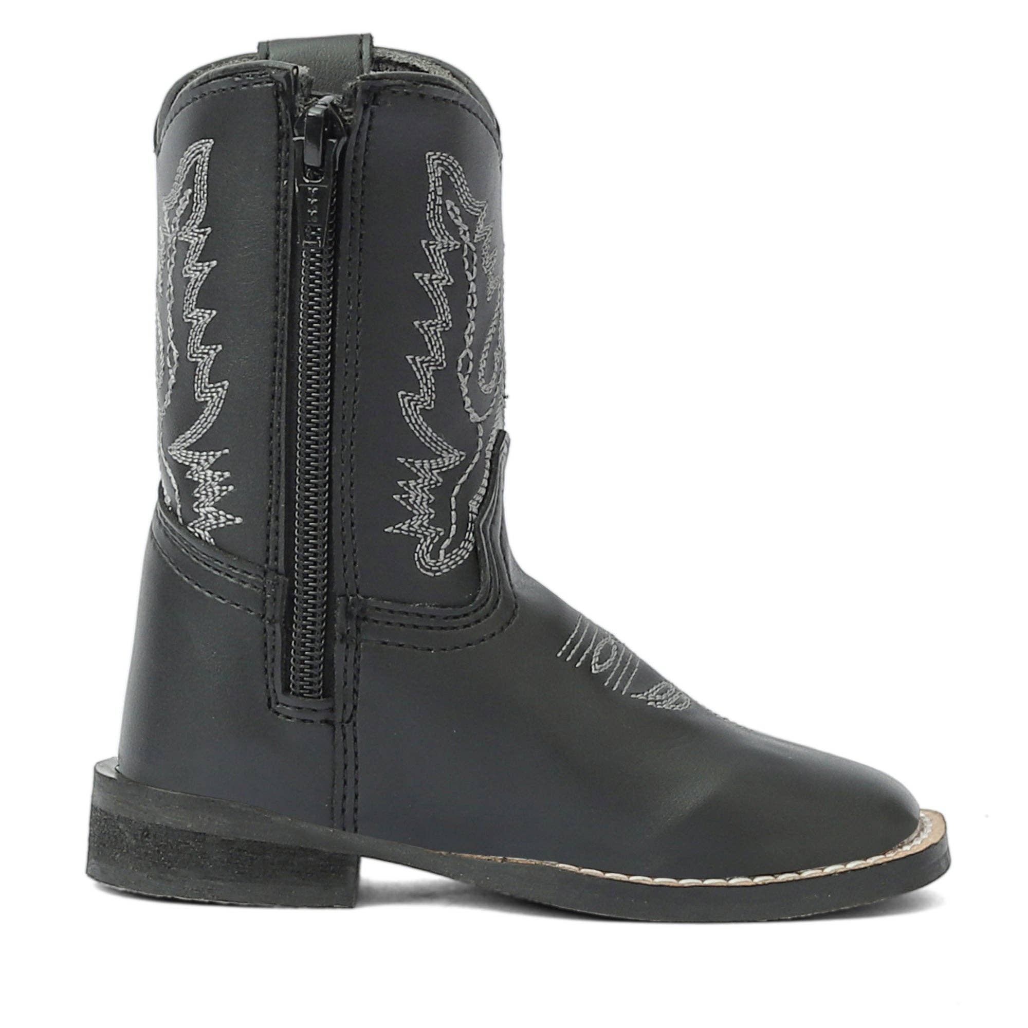 Black TuffRider Toddler Badlands Square Toe Western Boot for wholesale on Faire6