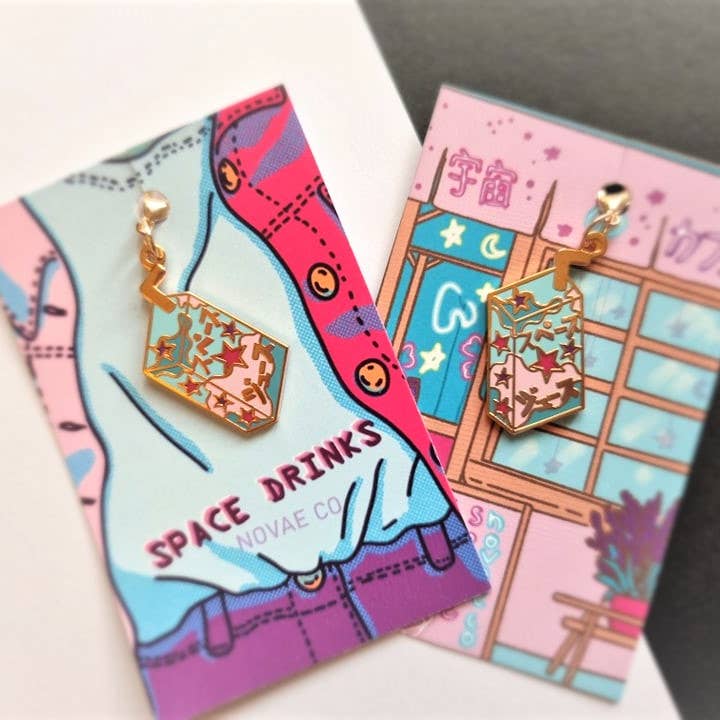 Space Drinks Enamel Charm (5 Designs) for wholesale by Novae Co