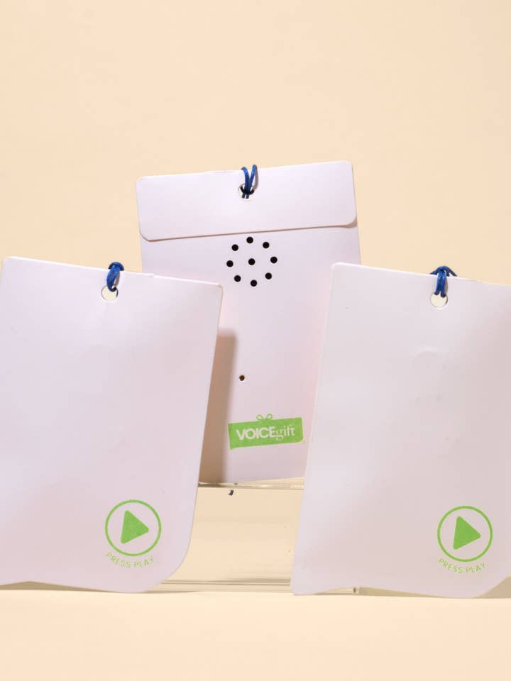 Etiqueta de Presente com Voz Personalizável e Gravável - Pack de 3 Conchas por atacado de VoiceGift