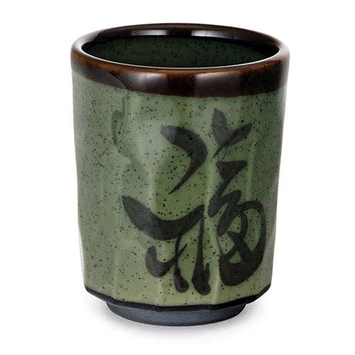 Urban Tokyo - Wholesale Coffee/Tea Cup - Japanese "Fuku" Fortune Yunomi Style Tea Cup Reactive Glaze