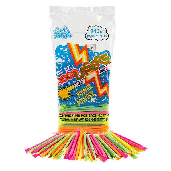 Albert's Straws Neon Laser 240ct for wholesale by Royal Wholesale