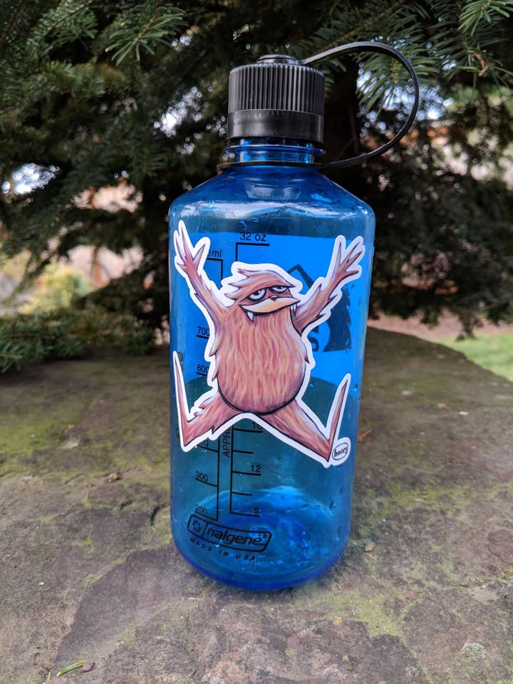 Sasquatch Jumping For Joy Sticker for wholesale by It's a Henry