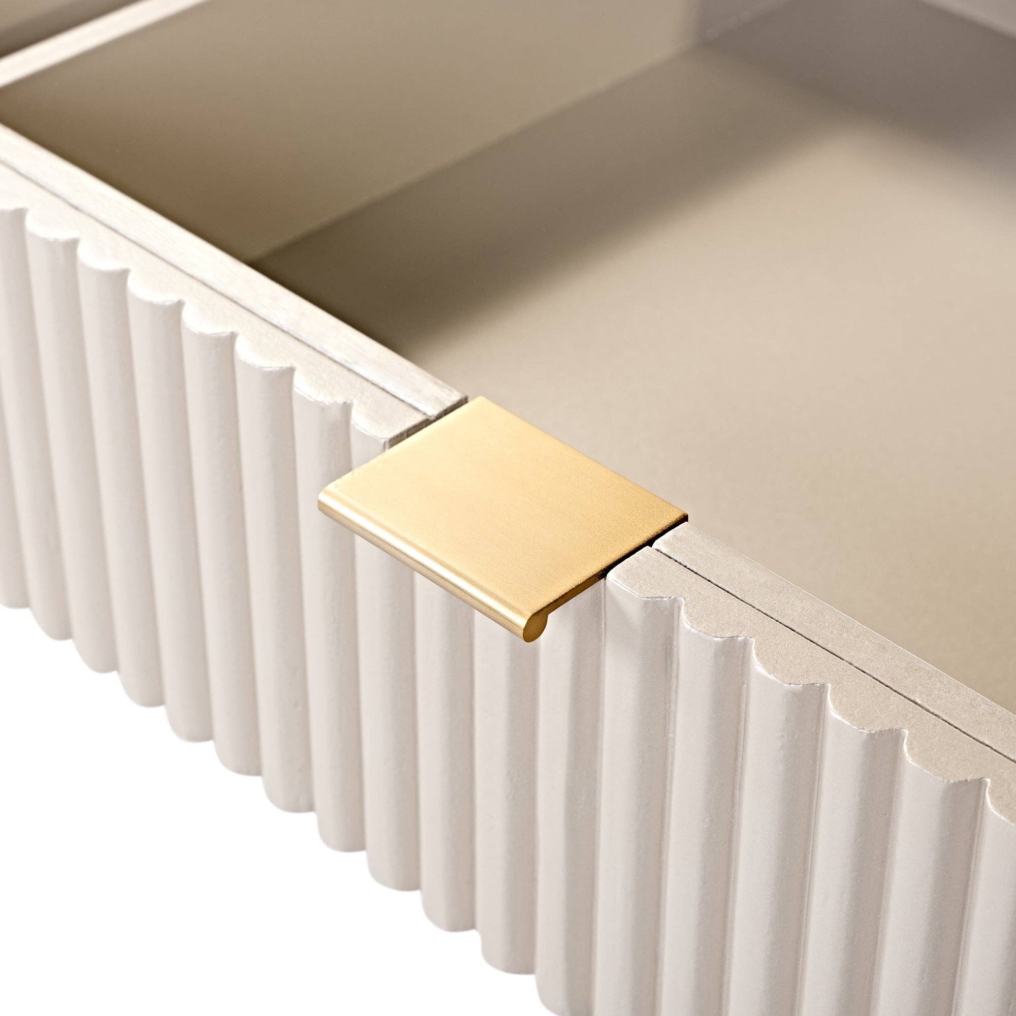 39F Inc. - Wholesale Vanity Mirror - Champagne Vanity Desk with Mirror & Stool, 4 Drawers14