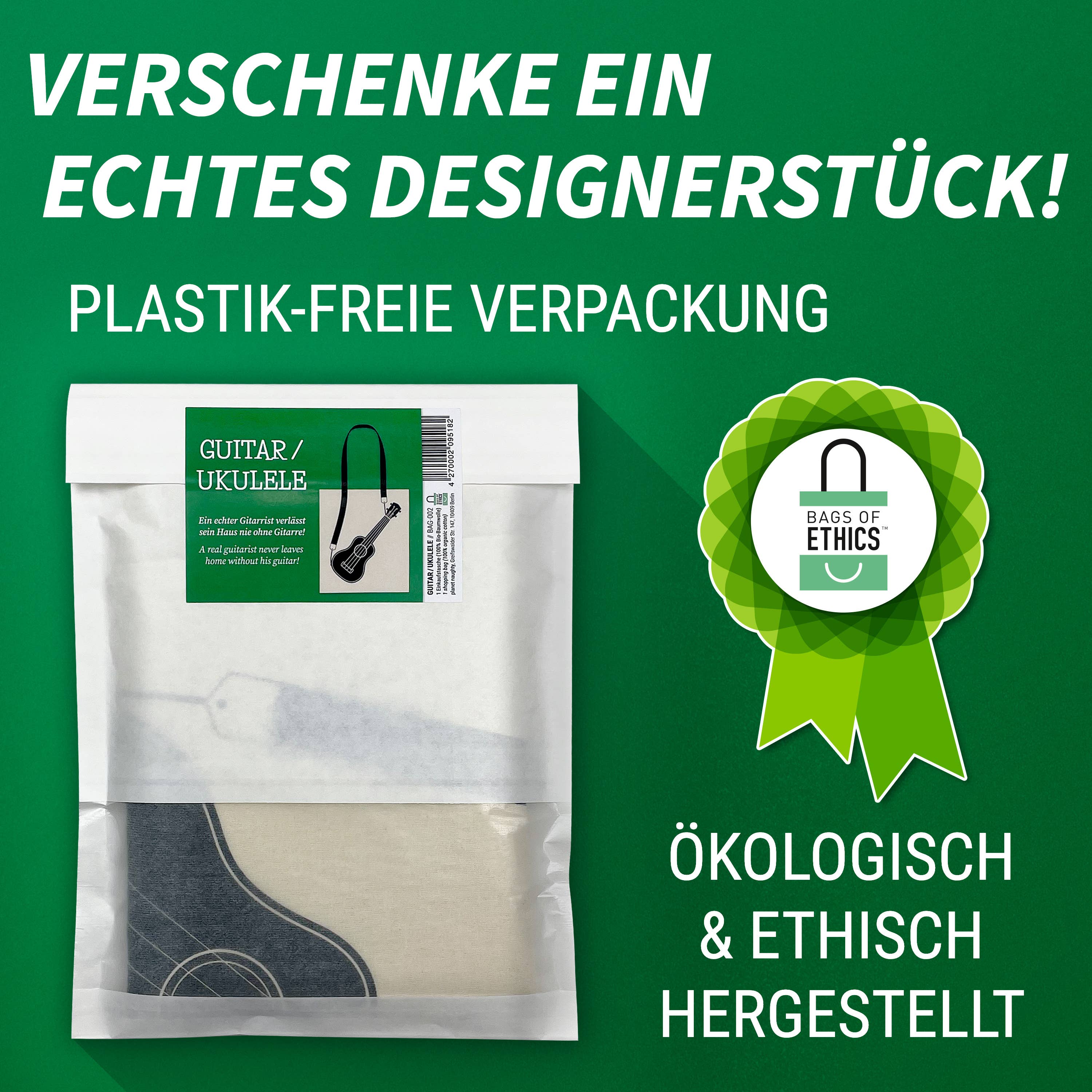 planet naughty - cheeky & funny gifts – wholesale Tote bag – Unisex – cute guitar jute bag | music | guitarists 3