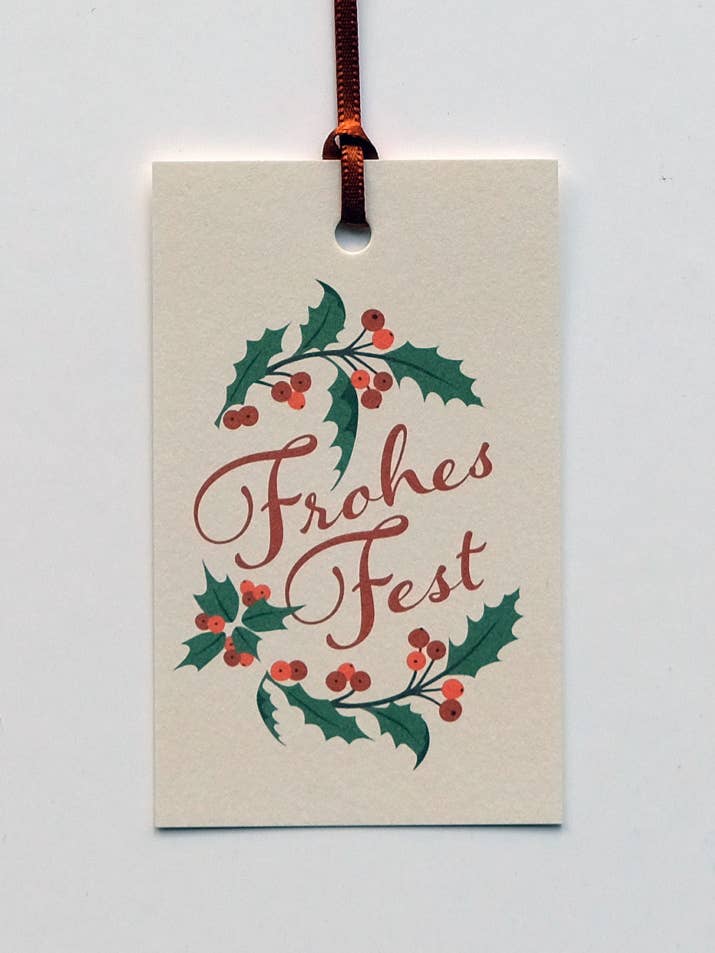 Frohes Fest Geschenkanhänger für den Großhandel von Haferkorn & Sauerbrey