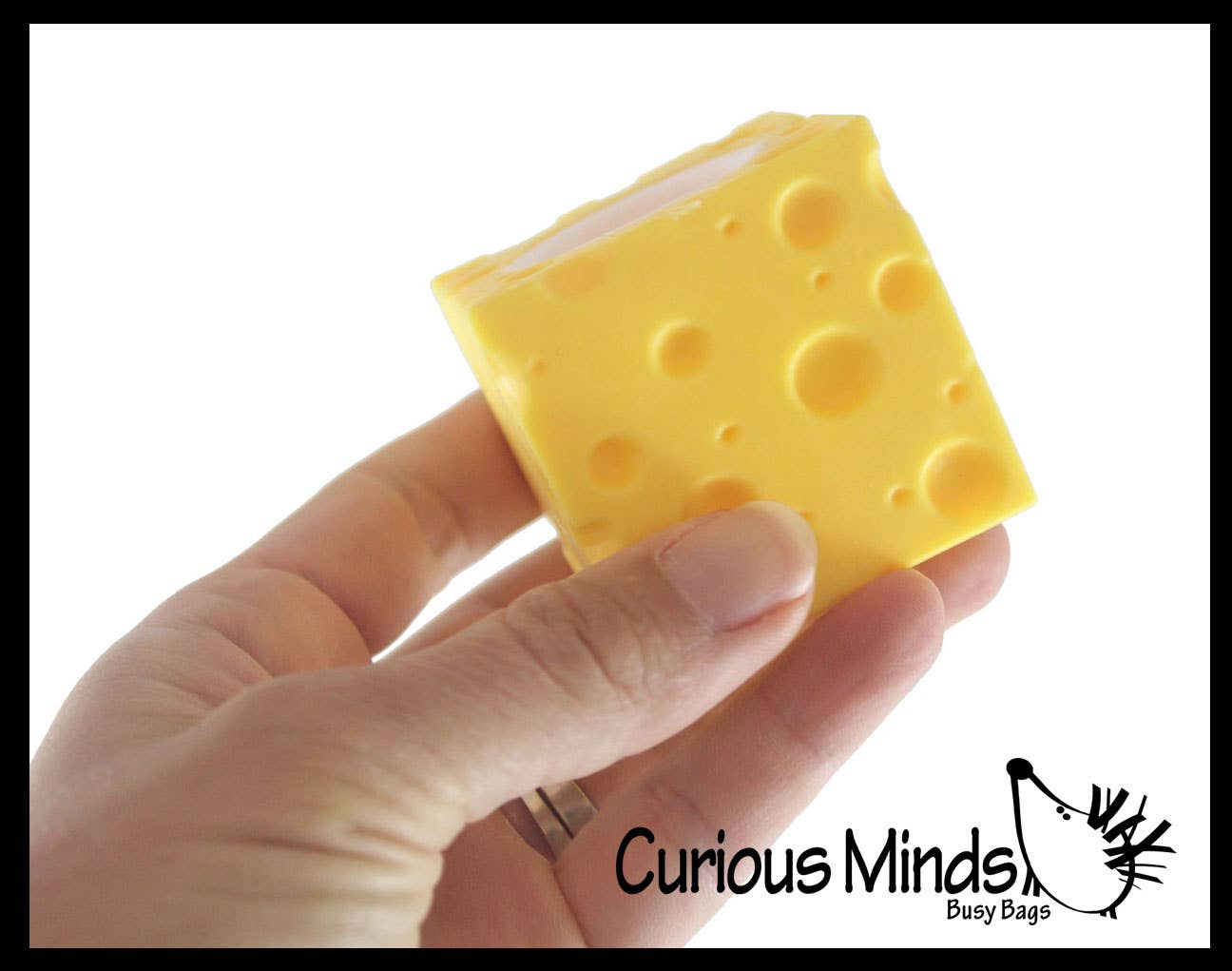 Curious Minds Toys - Wholesale Squishy Toy - Kids & Baby - 1 Mouse in Cheese - Adorable Pop Up - Cute Squeeze Toy - Fun1