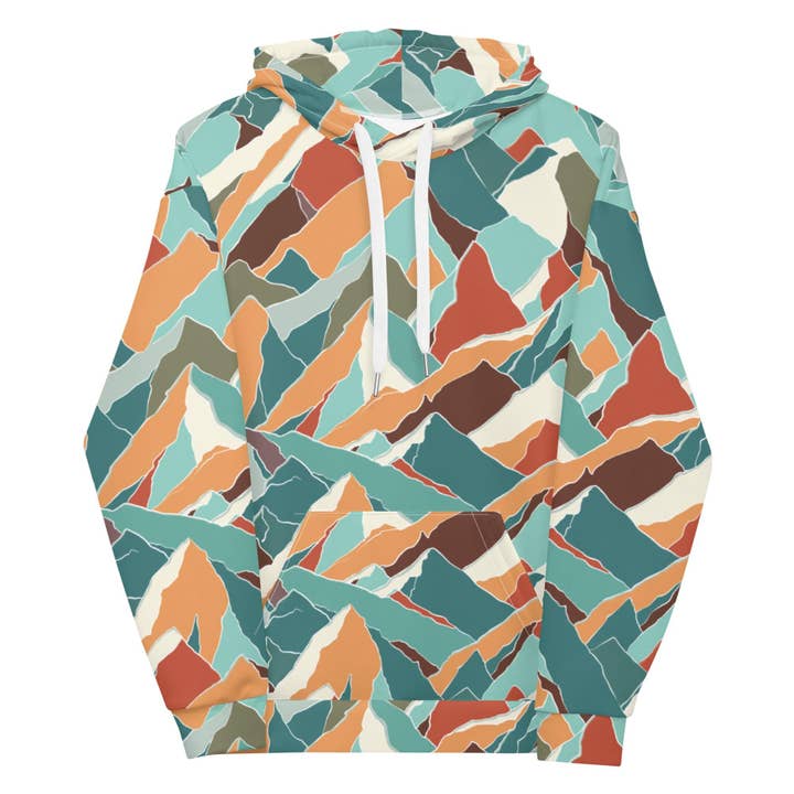 Mountain Camo Unisex Hoodie for wholesale by Wander Trails