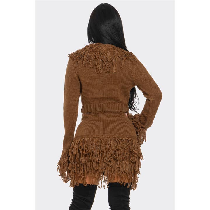 HiteJeans - Wholesale Top & Skirt Set - Women's - Fringe Knit Two Piece Set6
