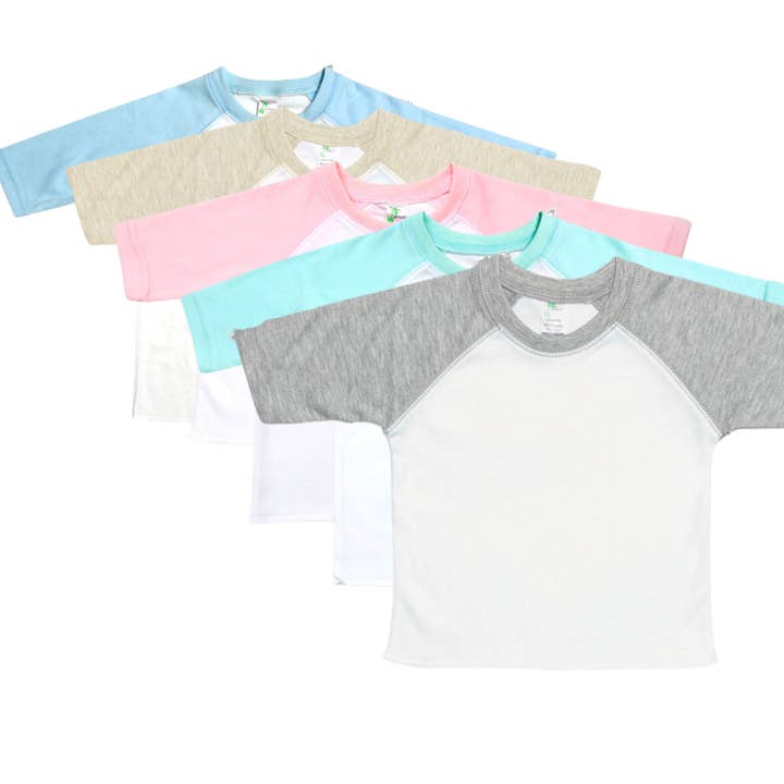 Camiseta raglán de béisbol para bebés | Unisex Blanks para venta al por mayor de Laughing Giraffe