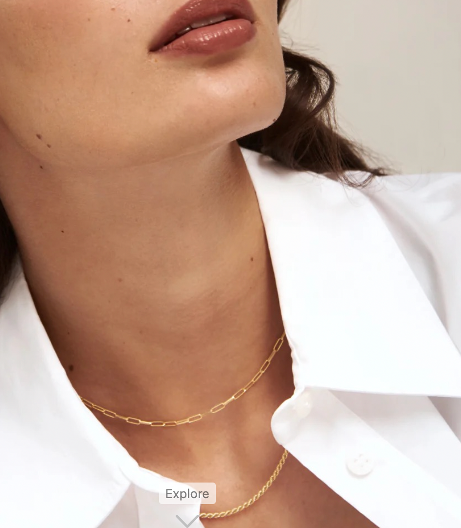 HoopLa - Wholesale Link & Chain Necklace -  PaperClip Necklace & Bracelet Chain-Steel-Waterproof-PVD9