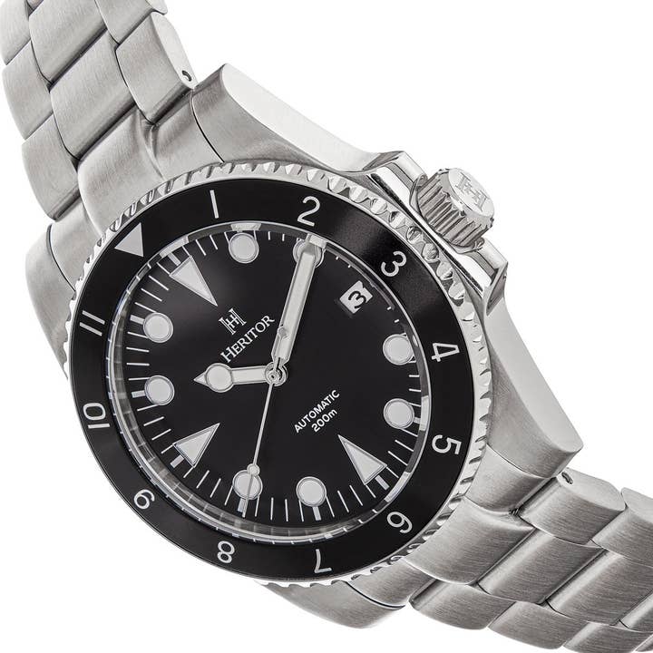 Heritor Automatic - Wholesale Wrist Watch - Men's - Heritor Automatic Luciano Bracelet Diver Watch with Date