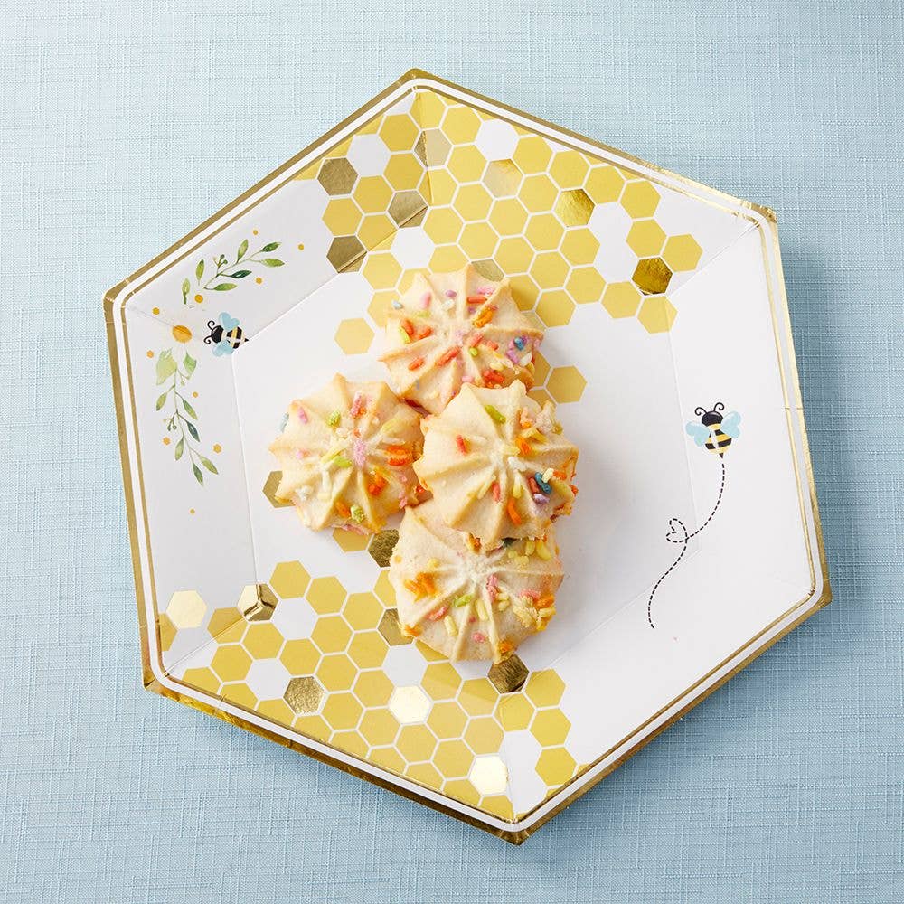 Kate Aspen - Wholesale Disposable Plate - Sweet as Can Bee 9 in. Premium Paper Plates (Set of 16)2