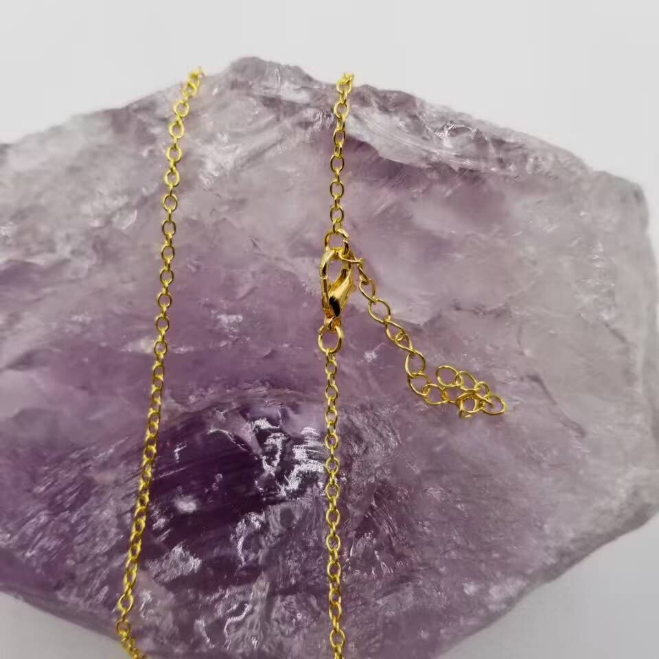 magnolia jewelry - Wholesale Pendant/Charm Necklace - Natural Stone Flat Bezel Gem Necklace3