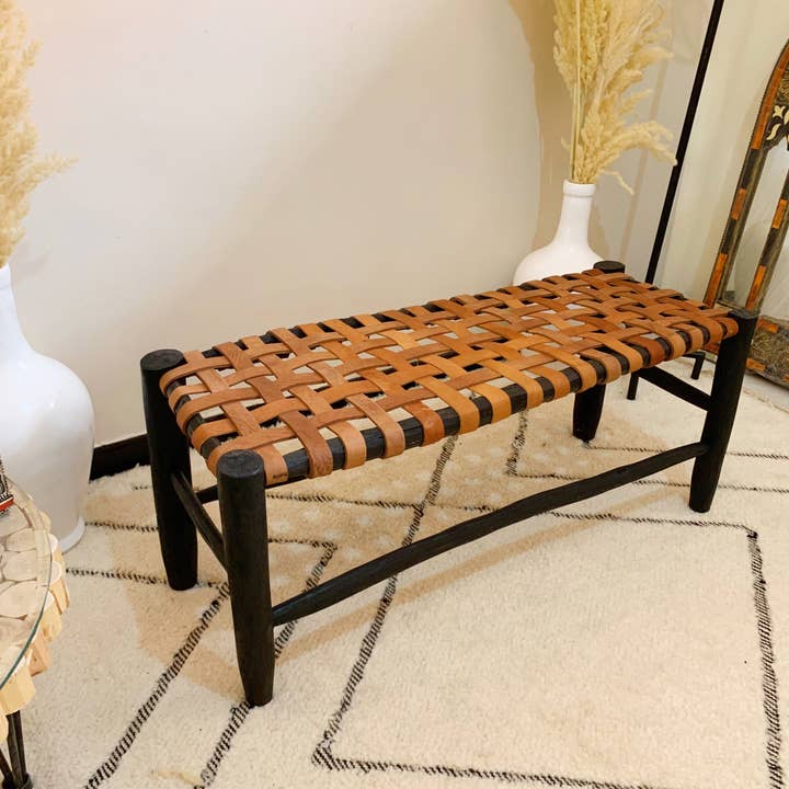 Palmeraies – wholesale Bänk – läder svart bänk