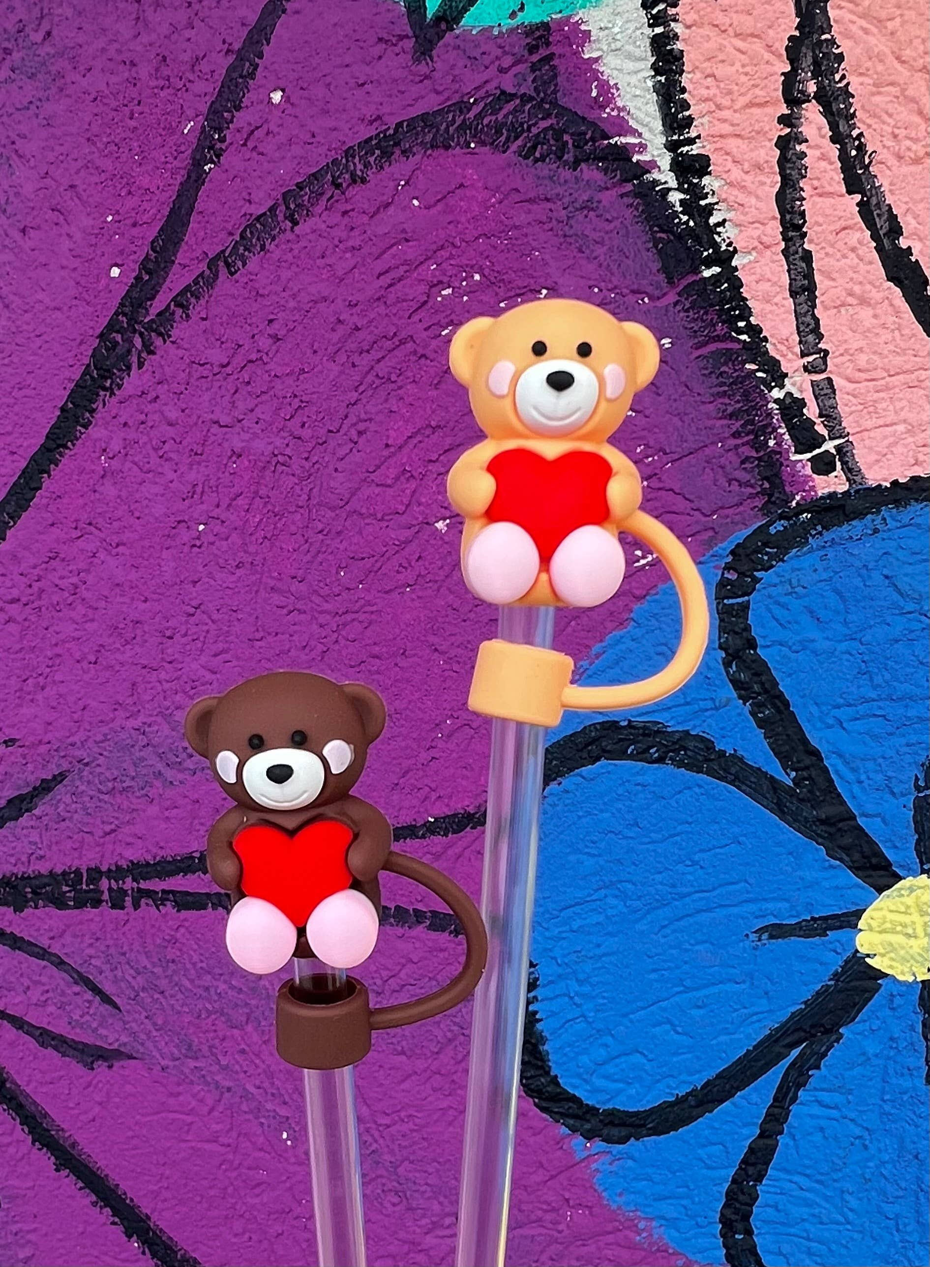 Briano Wholesale - Wholesale Drinking straw - Large Heart Straw Toppers3