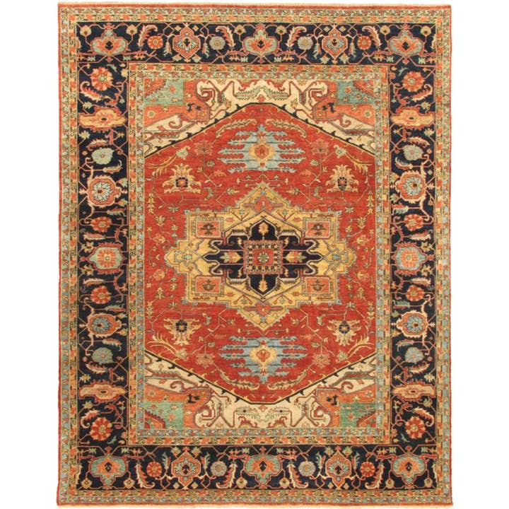 Serapi Geometric Hand-Knotted Wool Area Rug for wholesale by Canvello