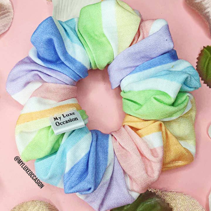 Pastel Block Scrunchie for wholesale by My Luxe Occasion